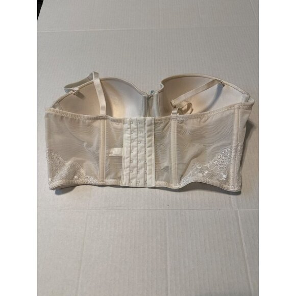 Women's Gilligan & O'Malley White Push Up Lace Bra Size Large Tiny Flaw - Picture 2 of 15